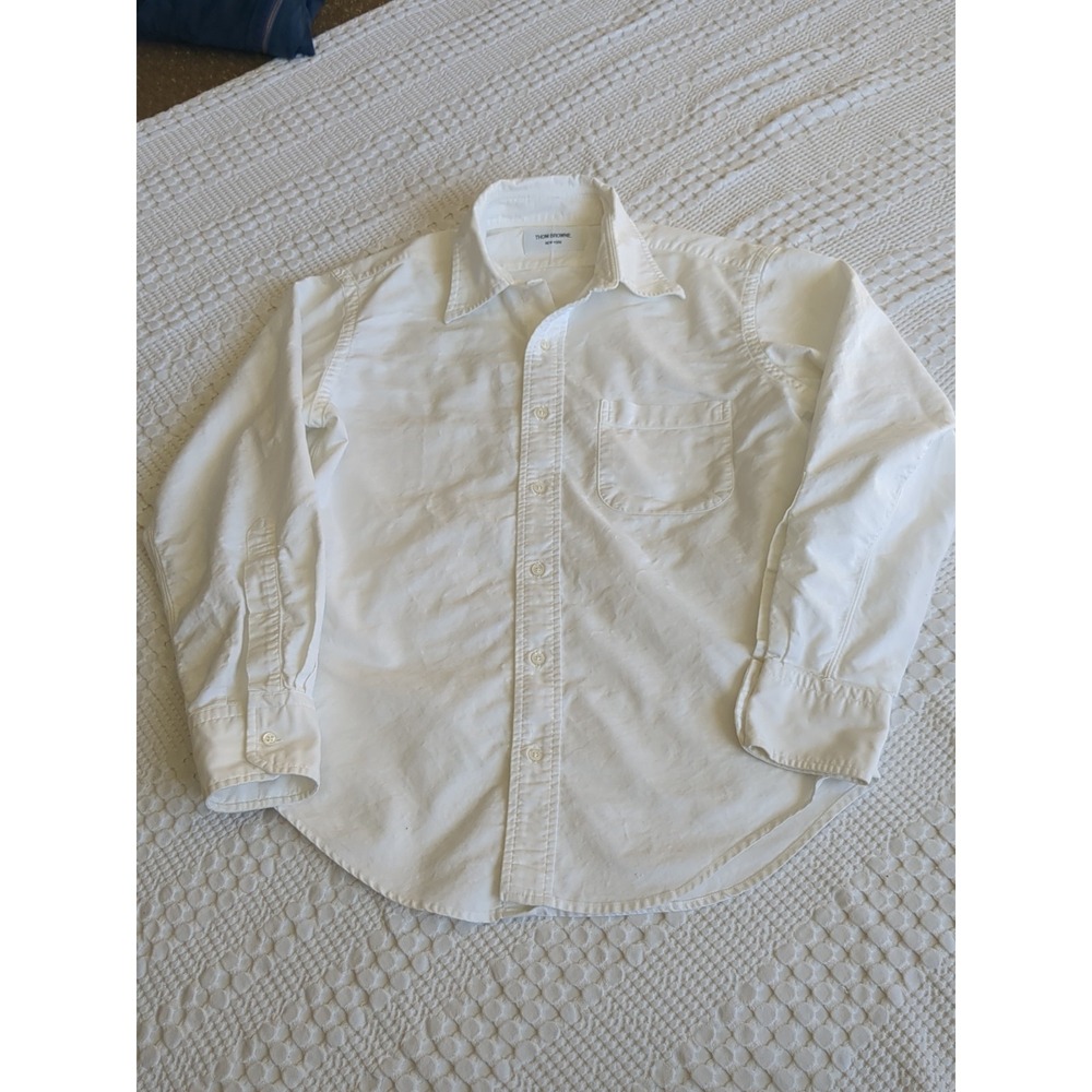 Vtg Thom Browne Oxford 2007 Button Up Shirt White Sz 3 Fits Small USA Made